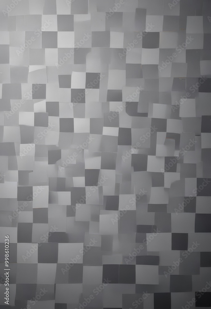 Fototapete a pattern of overlapping square tiles in various shades of gray, creating a visually intriguing and abstract design