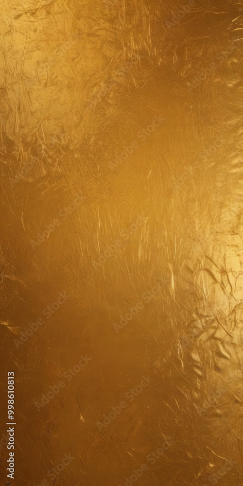 Poster a close-up view textured golden surface, with a slightly reflective and shimmering appearance
