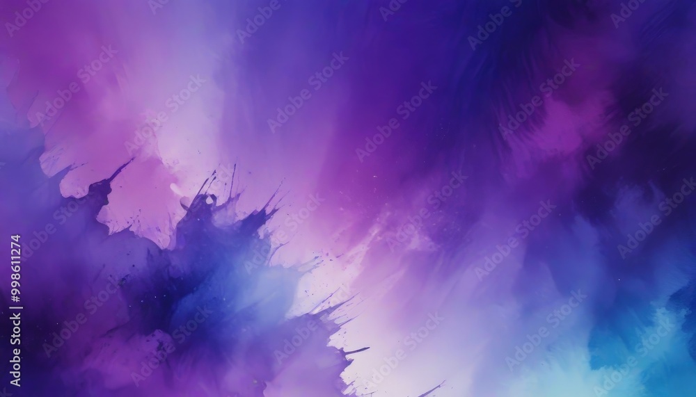 Fototapete a vibrant abstract background with a gradient of purple and blue hues, creating a sense of depth and movement