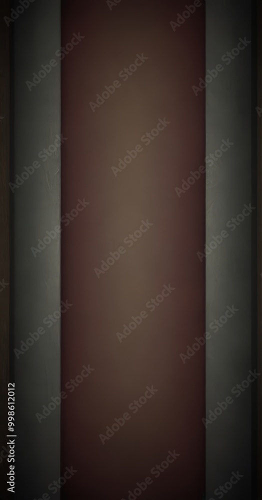 Poster a dark brown, vertical stripe with a subtle gradient effect, creating a sense of depth and dimension