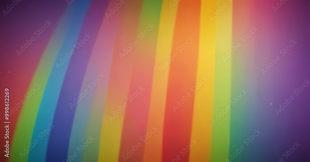 Leinwandbilder a vibrant rainbow, composed of vertical stripes in various colors, fills the frame, creating a visua