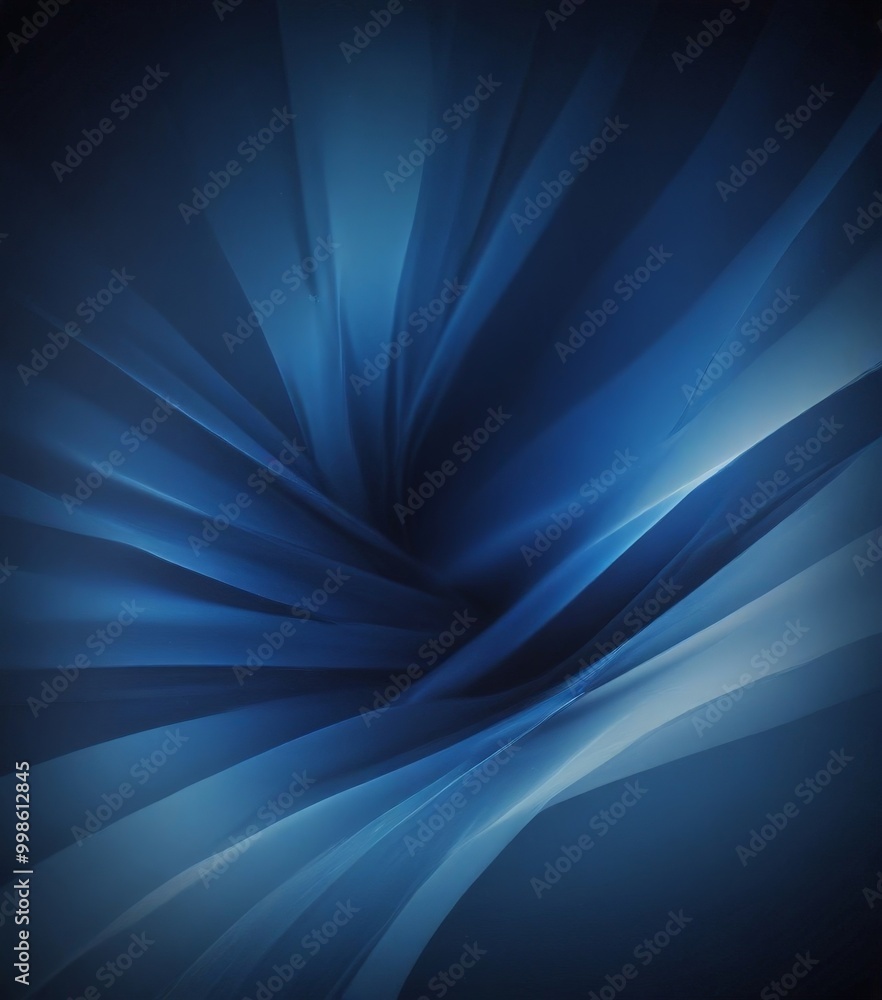 Aufkleber a striking abstract pattern of blue and white lines and curves, creating a sense of movement and dynamism