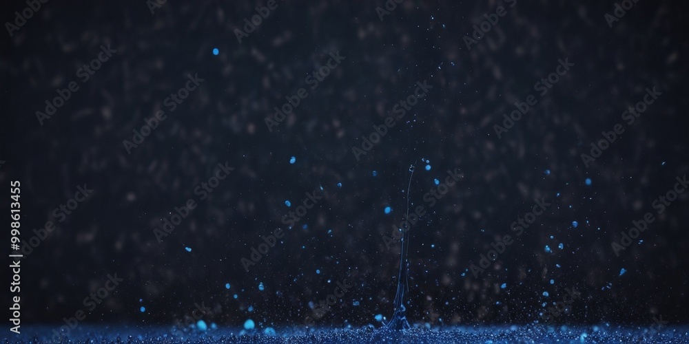 Poster a single drop of water falling from a faucet, captured in slow motion, creates a mesmerizing display