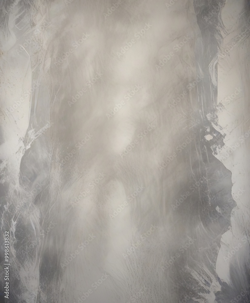 Poster a textured, abstract background with a gradient of gray and white colors, creating a sense of depth and movement