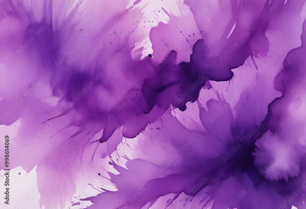 Aufkleber a vibrant abstract composition of purple and pink hues, with splashes and splotches of color creating a dynamic and fluid visual effect