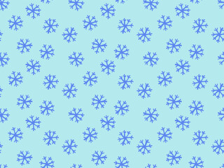 Seamless pattern made of hand drawn toon styled snowflake. Nature. Season. Winter. Environment. Vector illustration.