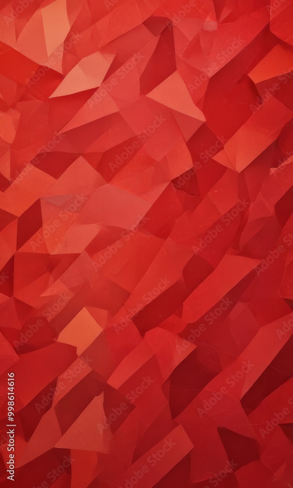 Aufkleber a vibrant abstract composition of overlapping red triangles, creating a dynamic and visually striking pattern