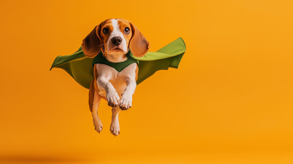 Superhero Dog, Capture a superhero dog retriever in a Superman pose