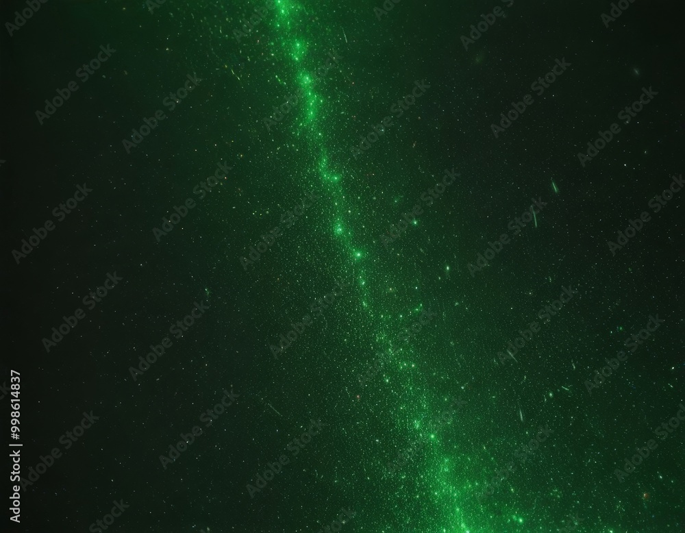 Fototapete a dark green background with a long, thin, and bright green line running vertically down the center,