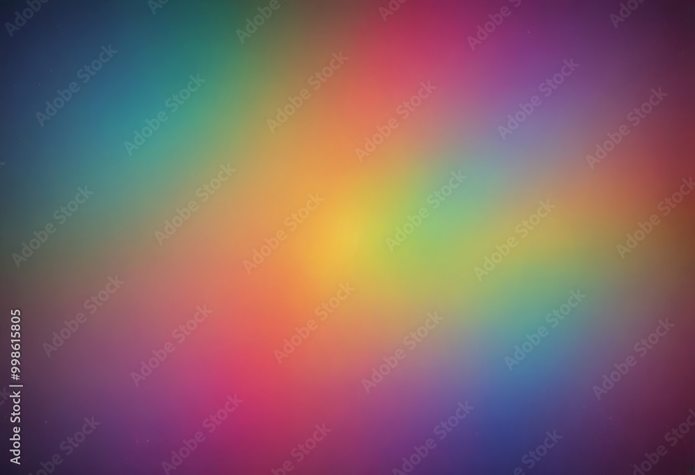 Poster the displays a vibrant gradient background, transitioning from a deep blue at the top left to a warm