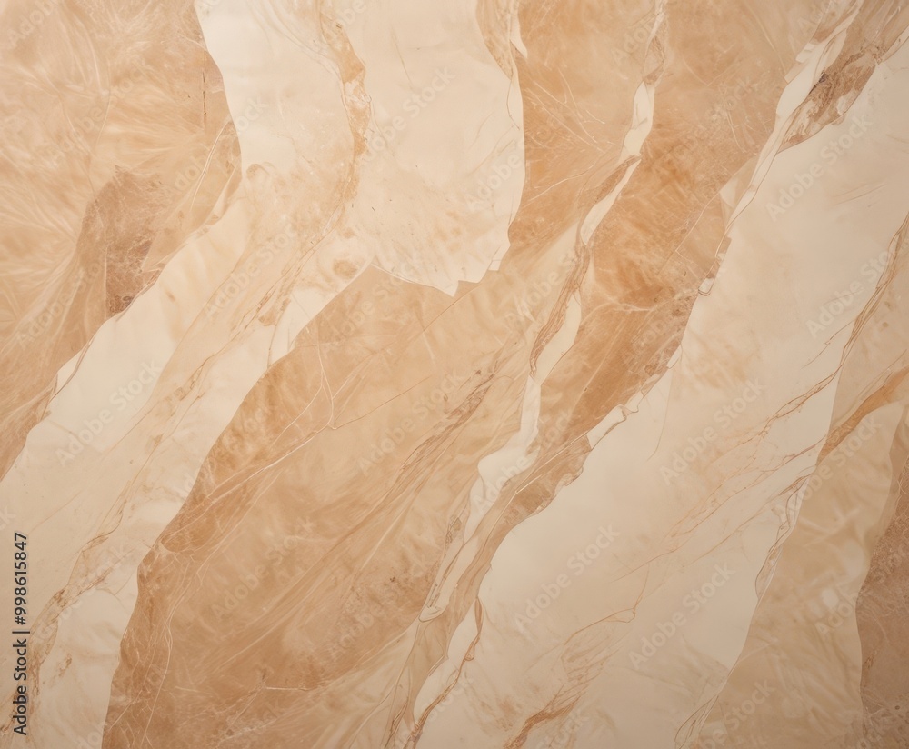 Poster a close-up view marble surface with a textured, marbled pattern in shades of beige and brown