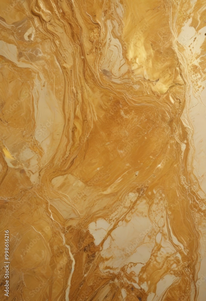 Poster a close-up view marble surface with a swirling pattern of light and dark brown hues, creating a sense of movement and depth