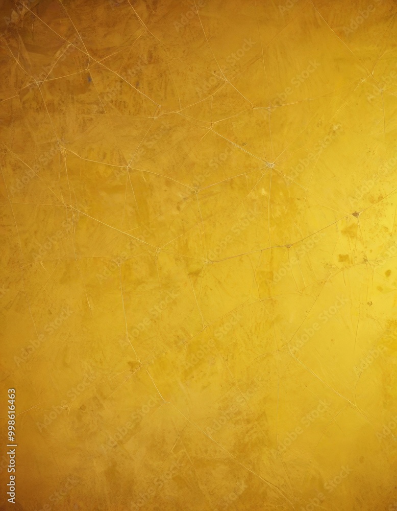 Poster a textured yellow surface with a cracked and uneven appearance, creating a sense of depth and complexity