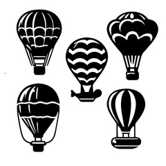 Obraz premium Hot air ballon different style