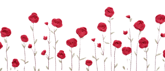 PNG Little red roses garden pattern backgrounds embroidery.