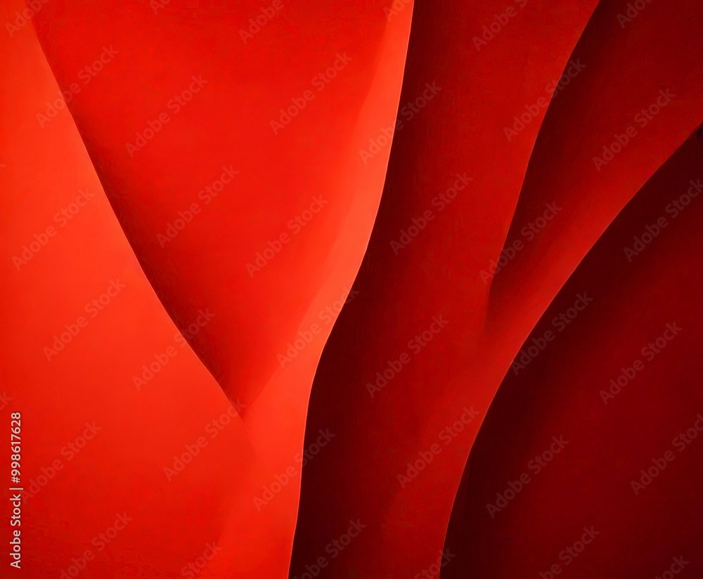 Poster Abstract of red and orange hues, with a gradient effect, creating a sense of depth and movement