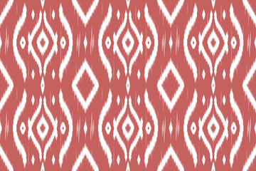 Terracotta ikat vector pattern with a tribal motif. Great for fabric prints, cultural packaging, and rustic design themes.