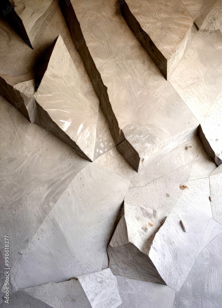 Aufkleber a close-up view textured, gray concrete surface with irregularly shaped, jagged edges