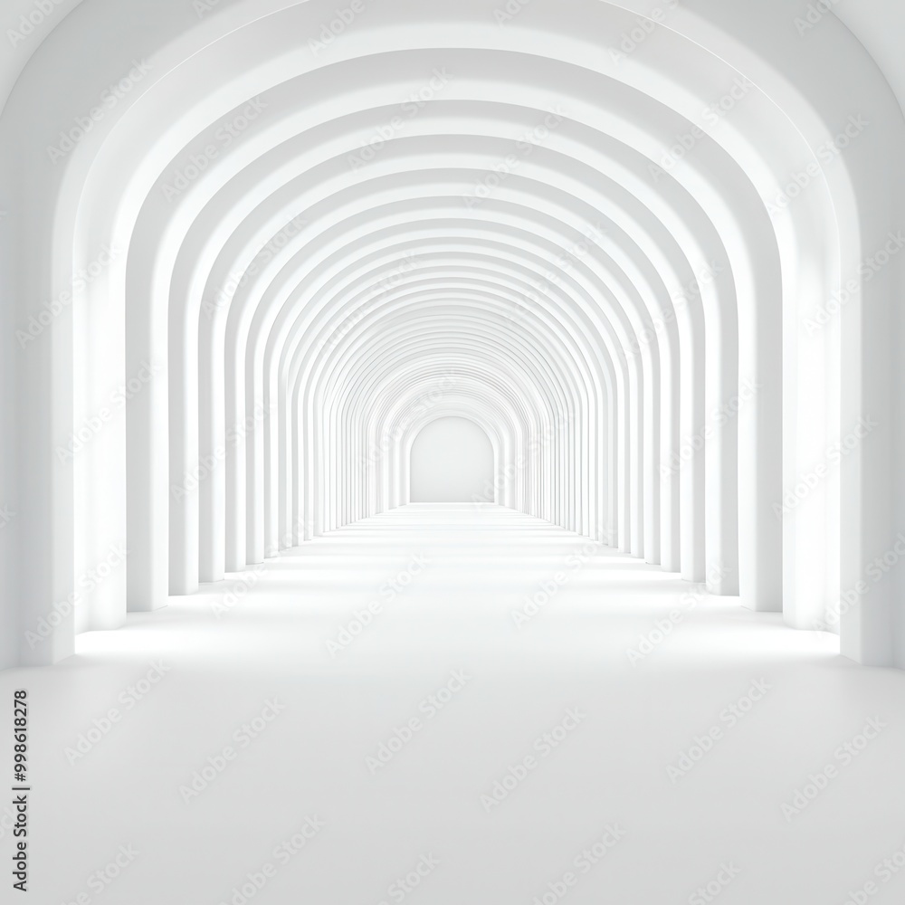 Canvas Prints Abstract White Archway Tunnel.