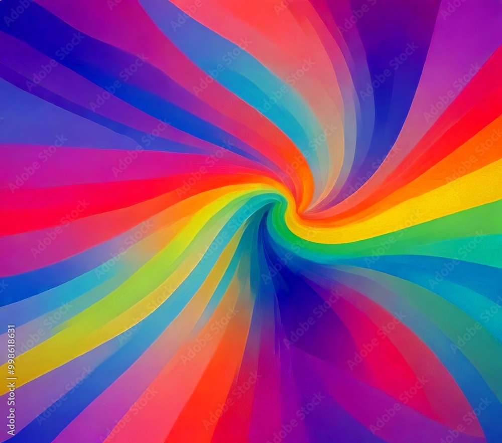 Poster a vibrant, swirling pattern of rainbow colors, creating a mesmerizing and visually captivating effec