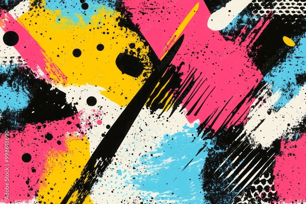 Poster abstract background with splashes