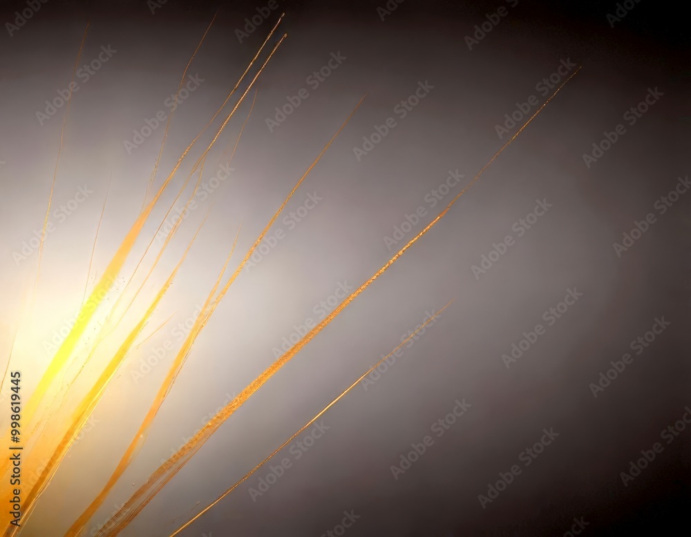 Fototapete a close-up view dark gray background with a diagonal line of gold-colored lines running across it, creating a sense of movement and energy