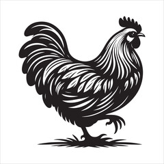 Fototapeta premium Hen vector art illustration