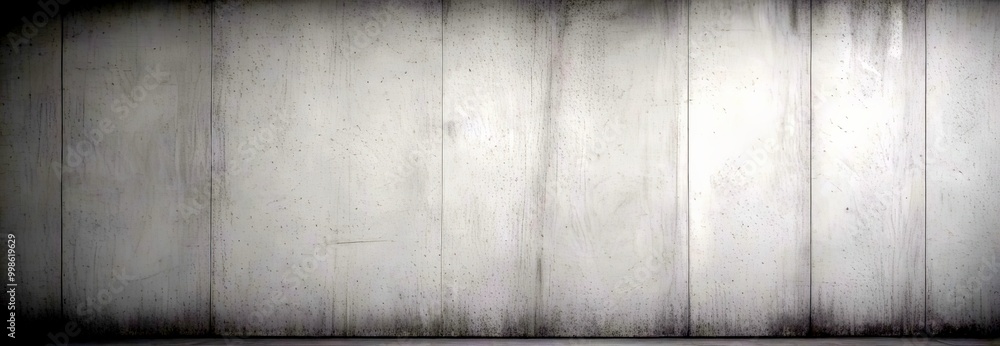Poster a monochromatic concrete wall, featuring vertical lines and a rough texture