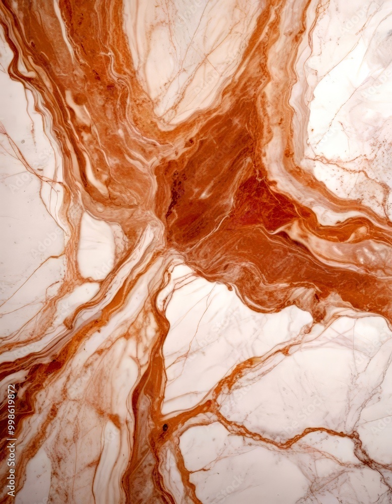 Poster a marble surface with a swirling pattern of light and dark brown hues, creating a sense of movement and depth