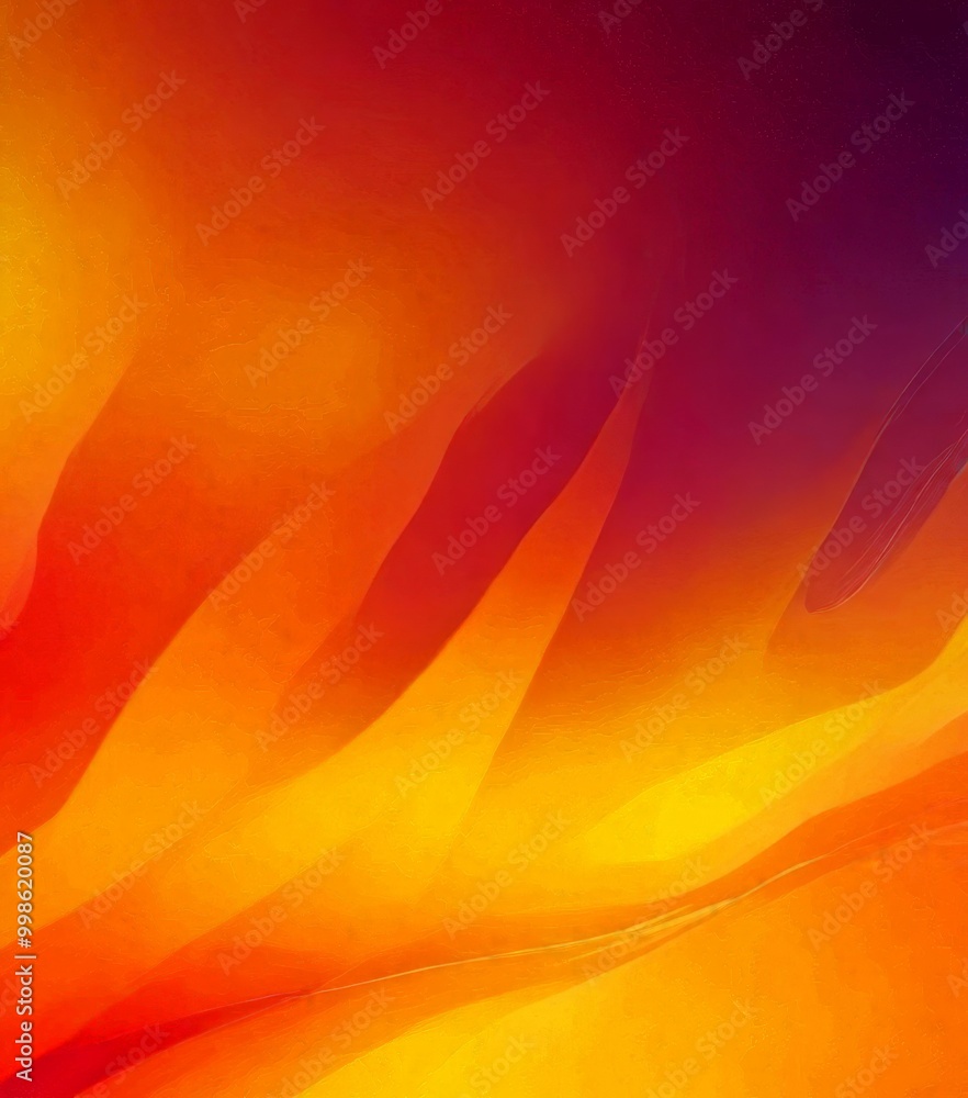 Aufkleber a vibrant abstract background with a gradient of warm colors, transitioning from a deep orange at the top to a fiery red at the bottom The colors are slightly blurred, creating