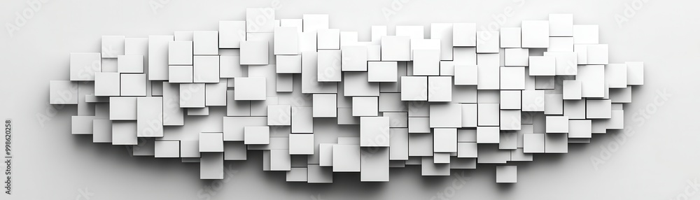 Sticker abstract white geometric pattern.