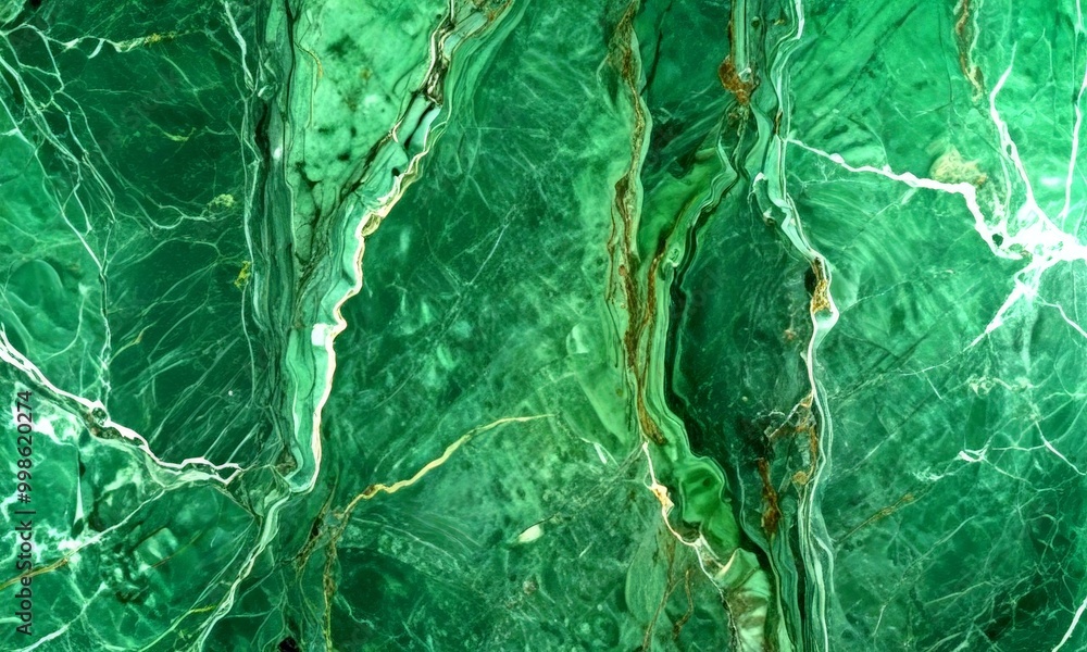 Leinwandbilder a close-up view green marble surface with a textured and patterned appearance