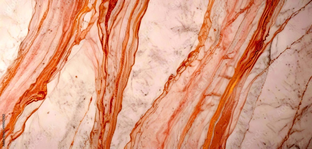Poster a close-up view marble surface with a marbled pattern of pink and white marble