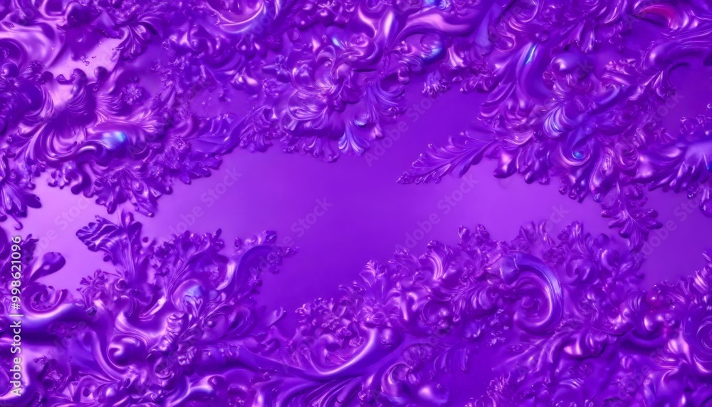 Leinwandbilder a purple background with intricate, swirling patterns and designs, creating a visually striking and 