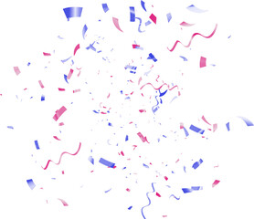 Colorful Confetti celebrations design isolated on transparent background