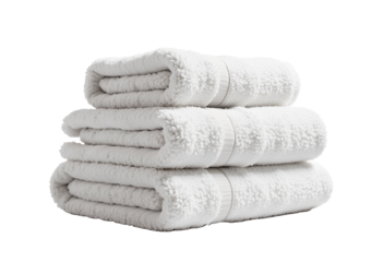 Transparent PNG Images of Towel Stacks: Perfect for E-commerce and Graphic Design