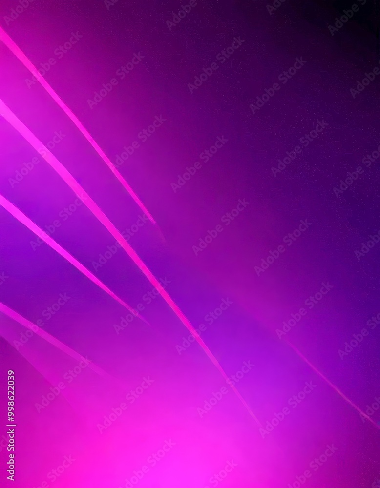Poster a gradient background transitioning from a deep purple at the top to a lighter shade at the bottom, with diagonal lines running across the center