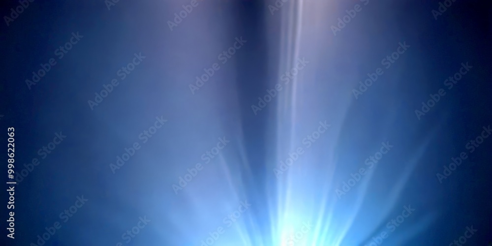 Fototapete a dark blue background with a bright, white light shining from the top right corner, creating a dynamic and visually striking effect