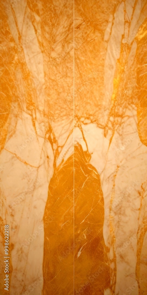 Poster a close-up view marble surface with a textured, golden-colored pattern The marble appears to be a light-colored marble with a darker, more intricate pattern The