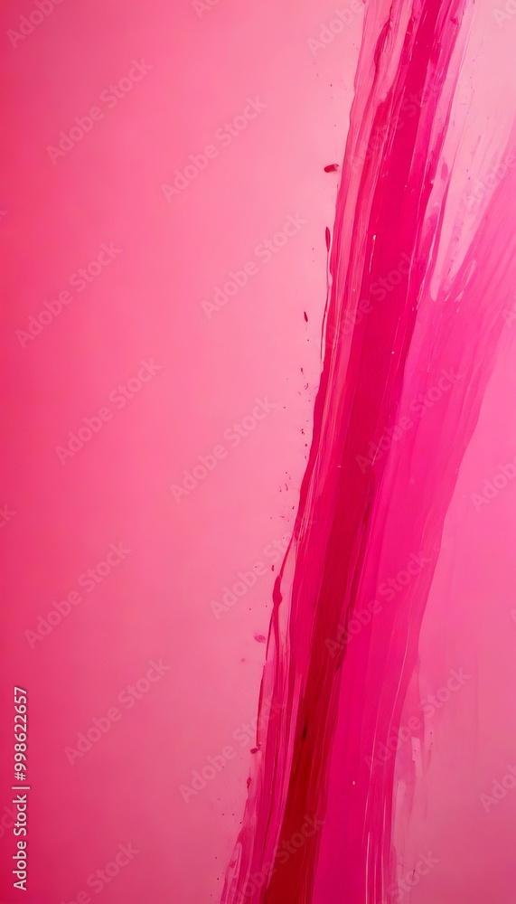 Fototapete a pink background with a vertical line of pink paint splatters on the right side, creating a dynamic and abstract visual effect
