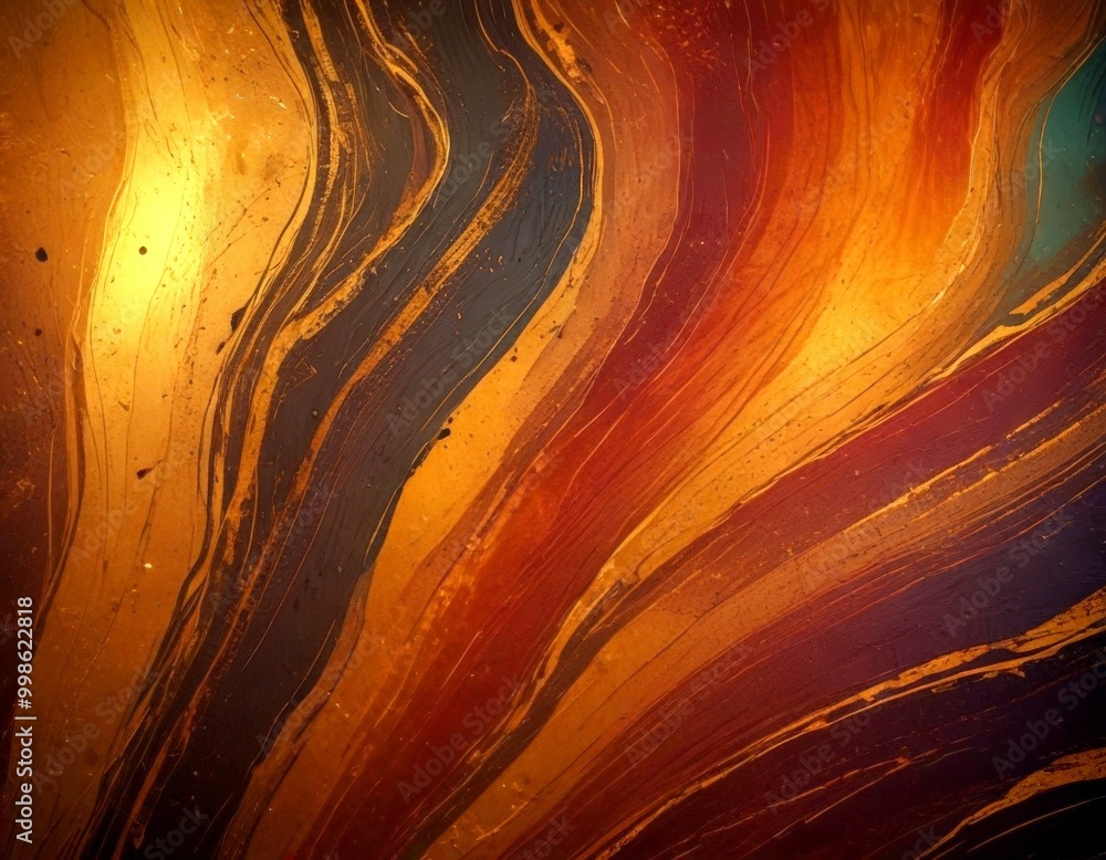 Poster a close-up view swirling pattern of dark and light brown lines, with some areas appearing darker than others, creating a sense of depth and movement