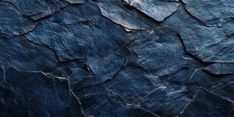 Dark Blue Slate Texture with Rough Edges