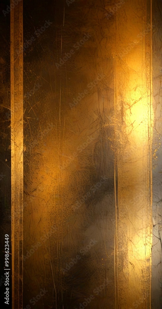Poster a textured, dark background with a golden, vertical line running across it, creating a striking contrast between the warm and cool tones
