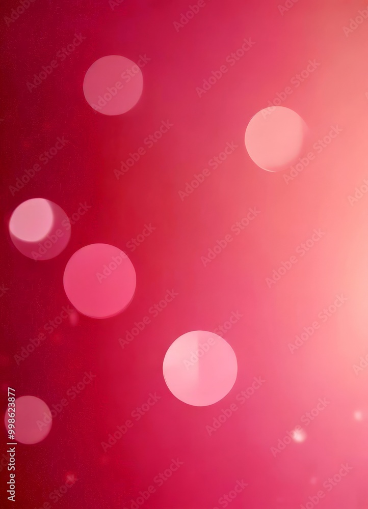 Aufkleber a pinkish-red background with white circles scattered across it, creating a bokeh effect