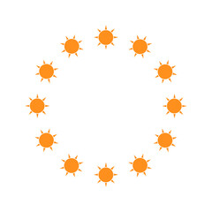 Sun circle. Vector illustration
