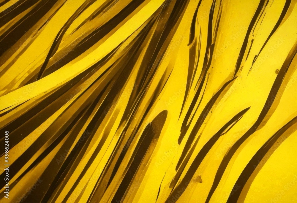 Aufkleber a close-up view textured surface with a striking pattern of diagonal lines in varying shades of yellow and black