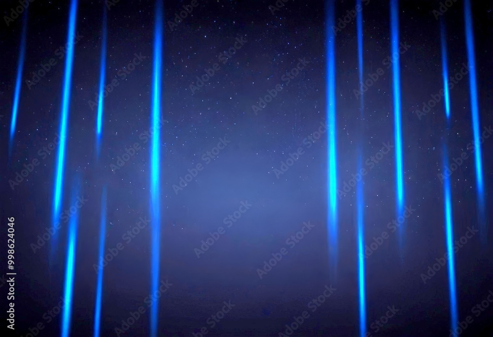 Aufkleber a dark background with vertical blue lines of varying lengths, creating a sense of depth and dimension The lines appear to be glowing, suggesting a source of light or energy