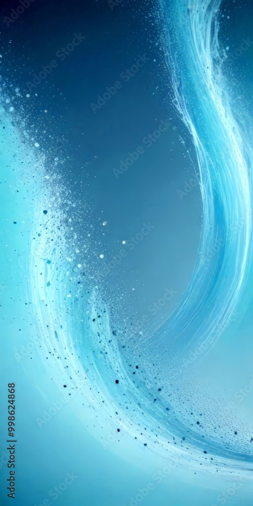 Poster a serene, abstract representation of water, with a gradient of blue hues transitioning from a darker shade at the top to a lighter one at the bottom The water appears to be