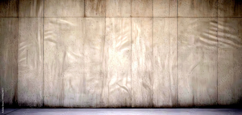 Aufkleber a concrete wall with a grid-like pattern of vertical lines running across it, creating a sense of depth and texture