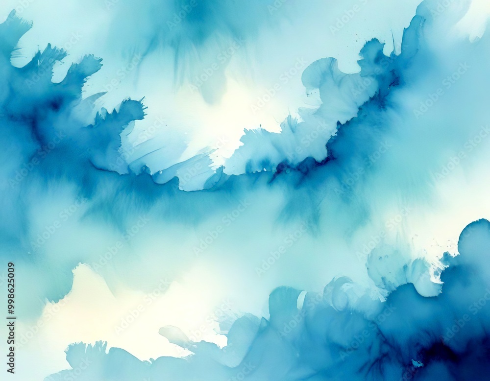Poster an abstract representation of water, featuring a blend of blue, white, and gray hues the water appea